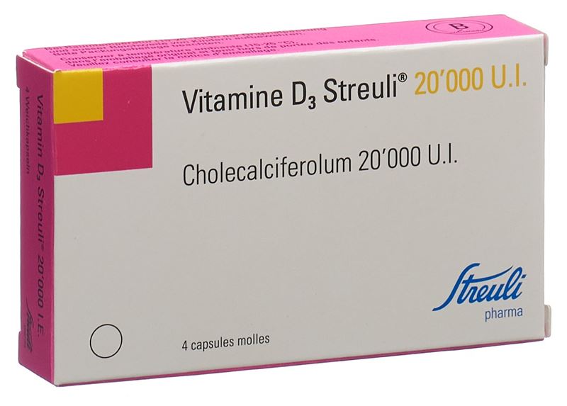 Vitamin D3 Streuli Weichkapseln 20000 IE 4 Stk