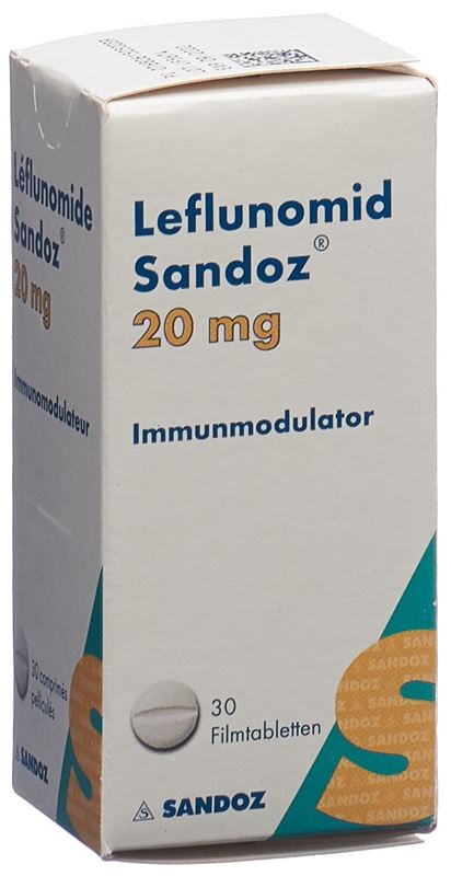 Léflunomide Sandoz cpr pell 20 mg bte 30 pce
