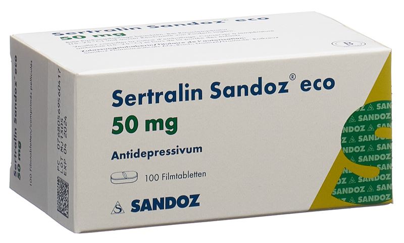 Sertraline Sandoz eco cpr pell 50 mg 100 pce
