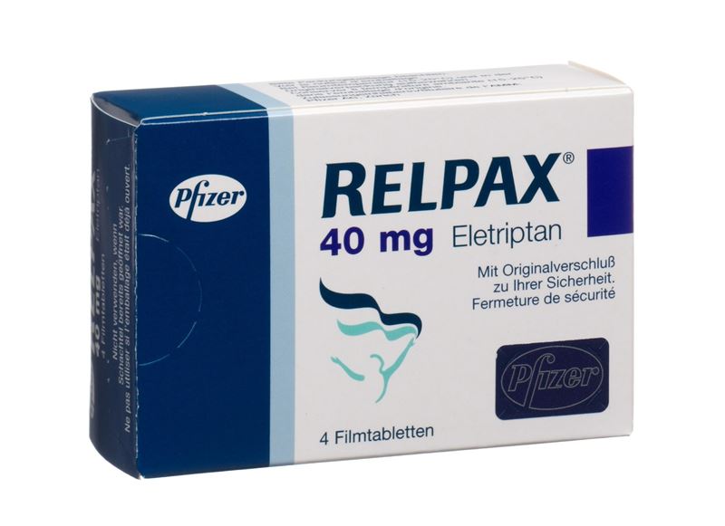 Relpax cpr pell 40 mg 4 pce Relpax cpr pell 40 mg 4 pce