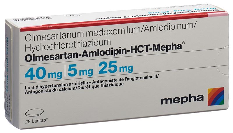 Olmesartan-Amlodipin-HCT-Mepha Lactab 40mg/5mg/25mg 28 pce