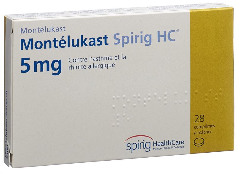 Montelukast Spirig HC Kautabl 5 mg 28 Stk Montelukast Spirig HC Kautabl 5 mg 28 Stk