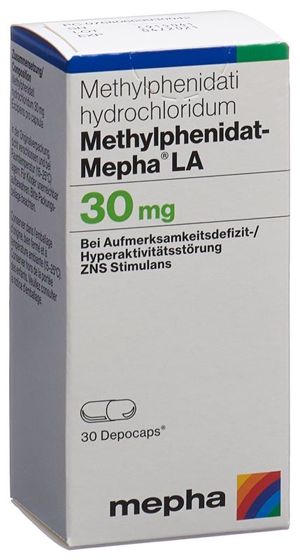 Methylphenidat-Mepha LA Depocaps 30 mg Ds 30 Stk