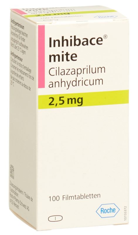 Inhibace mite cpr pell 2.5 mg fl verre 100 pce