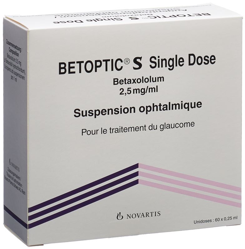 Betoptic S Single Dose Gtt Opht 60 Unidos 0.25 ml