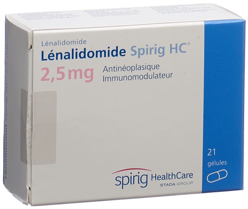 Lénalidomide Spirig HC caps 2.5 mg 21 pce Lénalidomide Spirig HC caps 2.5 mg 21 pce