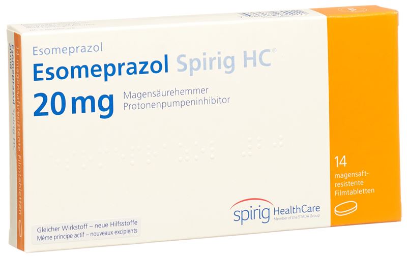 Esoméprazole Spirig HC cpr 20 mg 14 pce