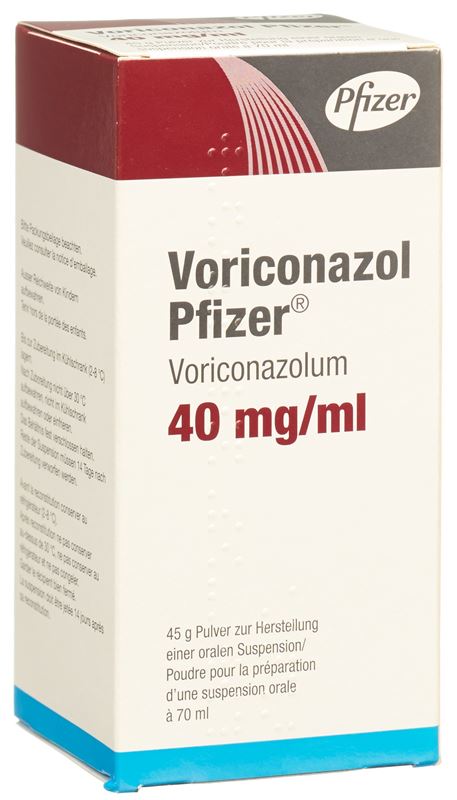 Voriconazol Pfizer pdr 40 mg/ml fl 70 ml Voriconazol Pfizer pdr 40 mg/ml fl 70 ml