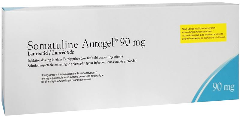 Somatuline Autogel sol inj 90 mg avec système de sécurité automatique ser pré