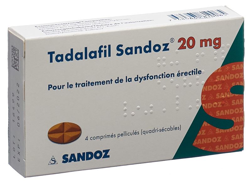 Tadalafil Sandoz Filmtabl 20 mg 4 Stk
