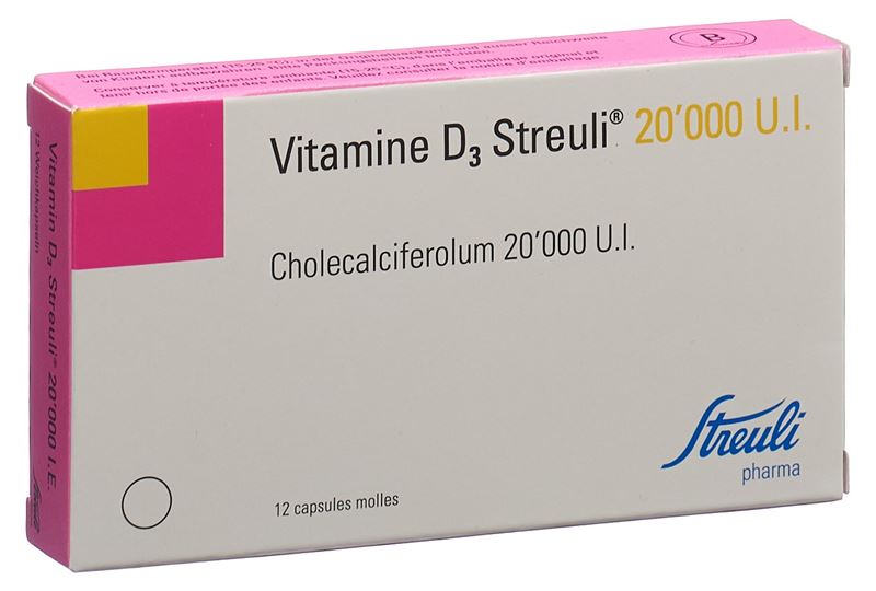 Vitamin D3 Streuli Weichkapseln 20000 IE 12 Stk