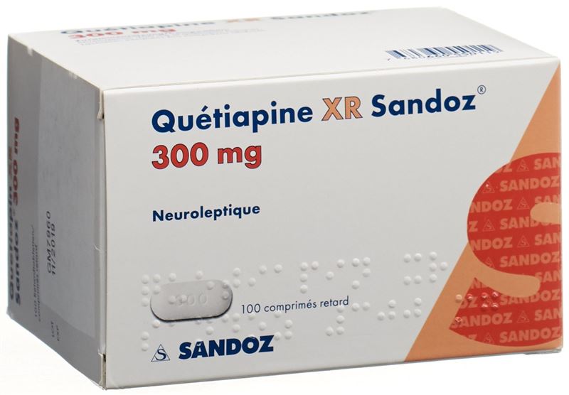 Quétiapine XR Sandoz cpr ret 300 mg 100 pce Quétiapine XR Sandoz cpr ret 300 mg 100 pce