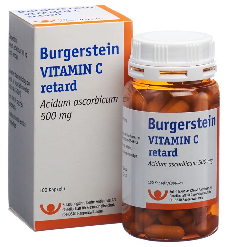 Burgerstein Vitamin C Ret Kaps 500 mg Ds 100 Stk