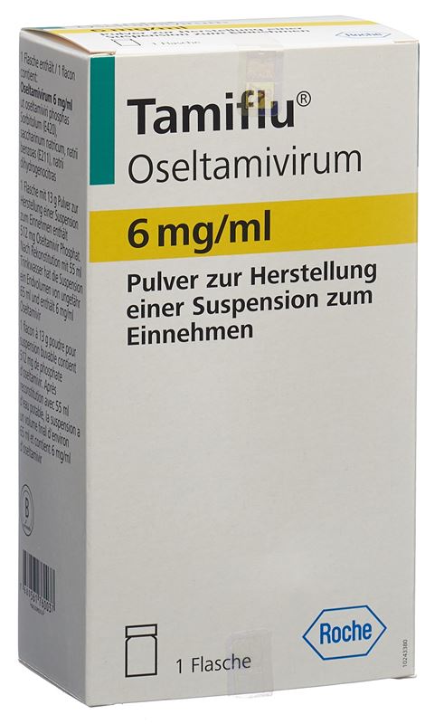 Tamiflu pdr 6 mg/ml pour suspension buvable fl 13 g Tamiflu pdr 6 mg/ml pour suspension buvable fl 13 g