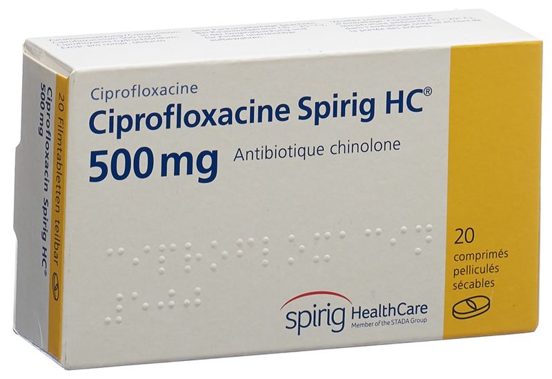 Ciprofloxacin Spirig HC Filmtabl 500 mg 20 Stk