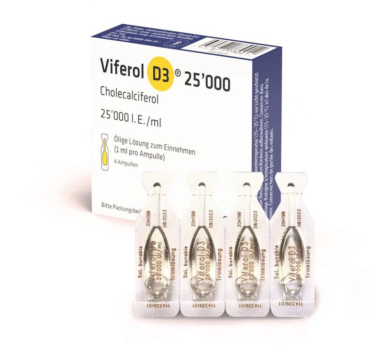 Viferol D3 Trink Lös 25000 IE/ml Amp 4 Stk