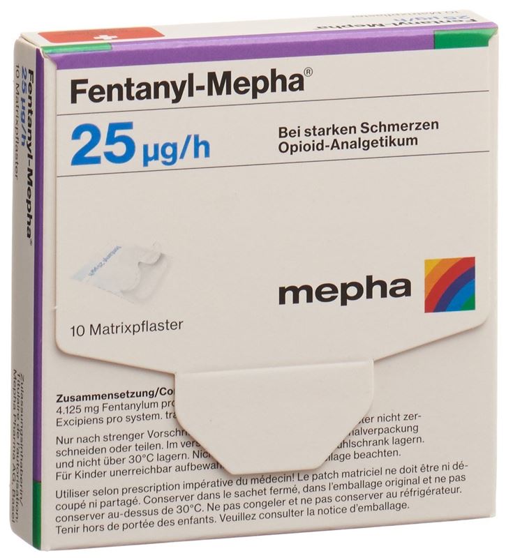 Fentanyl-Mepha Matrixpfl 25 mcg/h 10 Stk