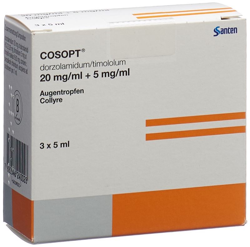 Cosopt gtt opht stérile 3 fl 5 ml