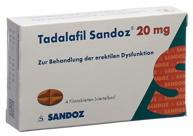 Tadalafil Sandoz Filmtabl 20 mg 4 Stk