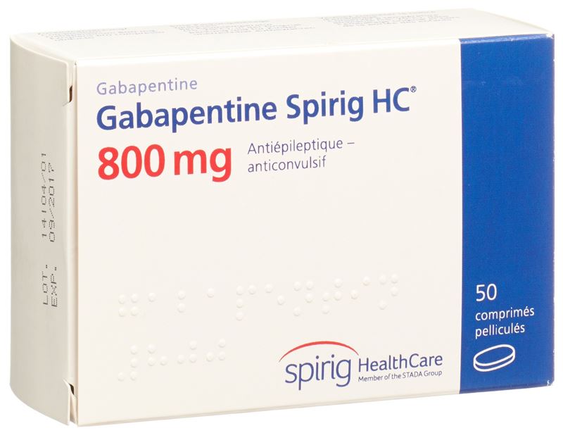 Gabapentine Spirig HC cpr pell 800 mg 50 pce