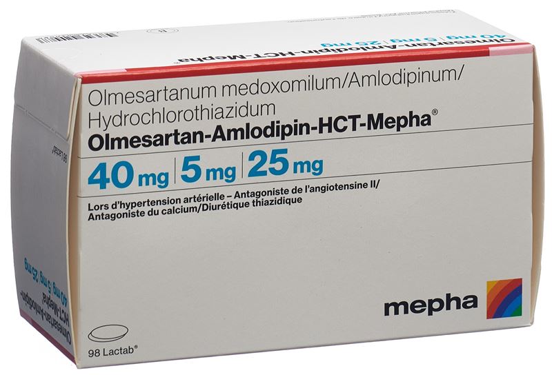 Olmesartan-Amlodipin-HCT-Mepha Lactab 40mg/5mg/25mg 98 pce