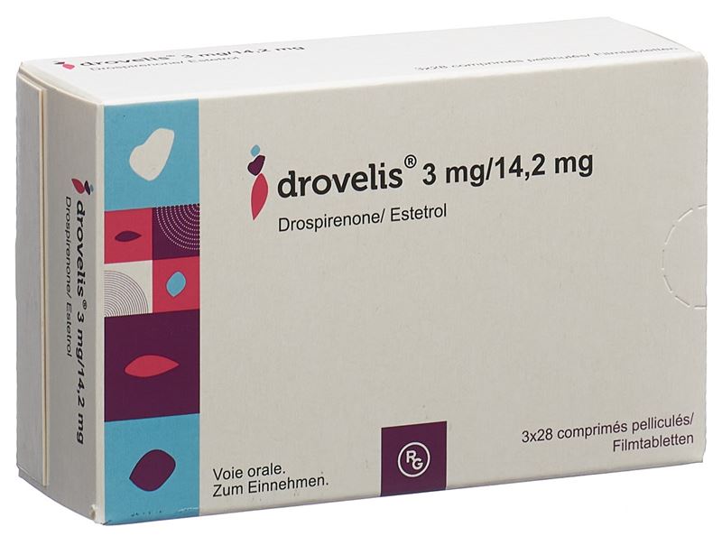 Drovelis cpr pell 3 mg/14.2 mg 3 x 28 pce Drovelis cpr pell 3 mg/14.2 mg 3 x 28 pce