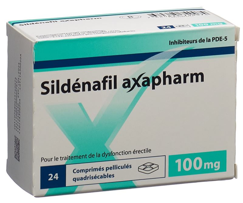 Sildénafil axapharm cpr pell 100 mg 24 pce