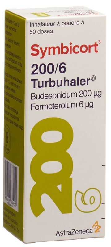 Symbicort 200/6 turbuhaler pdr inh 60 dos Symbicort 200/6 turbuhaler pdr inh 60 dos