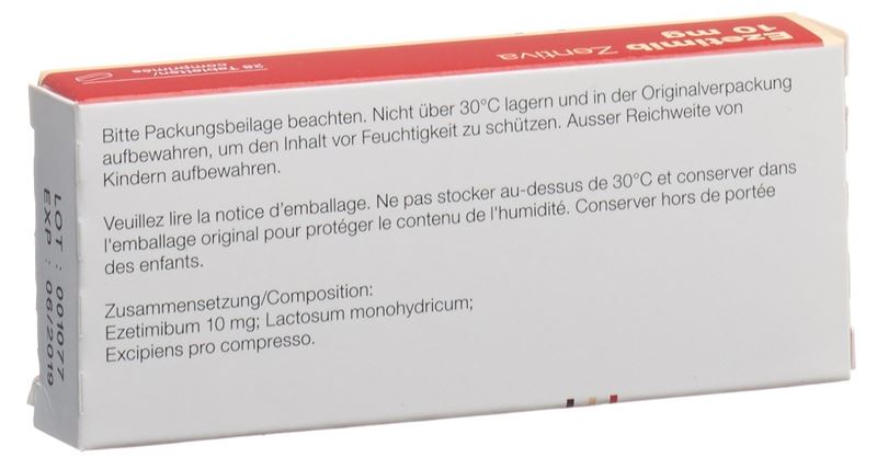 Ezetimib Zentiva Tabl 10 mg 28 Stk