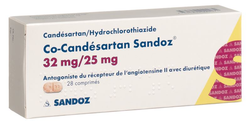 Co-Candésartan Sandoz cpr 32/25 mg 28 pce Co-Candésartan Sandoz cpr 32/25 mg 28 pce