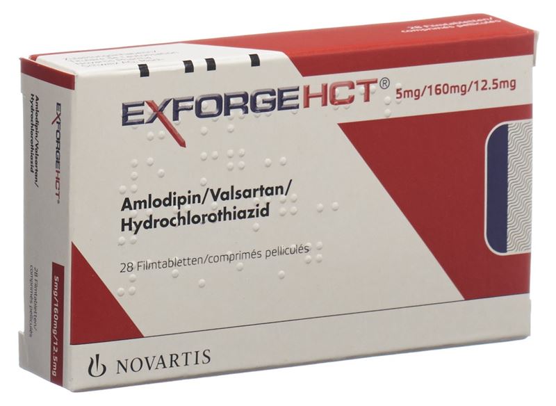 Exforge HCT cpr pell 5mg/160mg/12.5mg 28 pce Exforge HCT cpr pell 5mg/160mg/12.5mg 28 pce