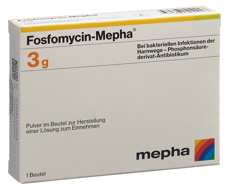 Fosfomycin-Mepha pdr 3 g poudre pour solution buvable sach