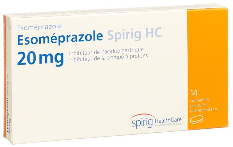 Esoméprazole Spirig HC cpr 20 mg 14 pce
