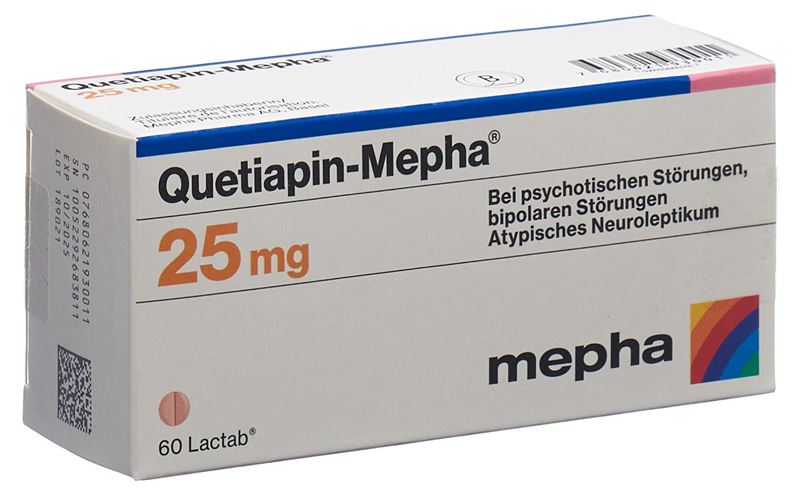 Quetiapin-Mepha Filmtabl 25 mg 60 Stk