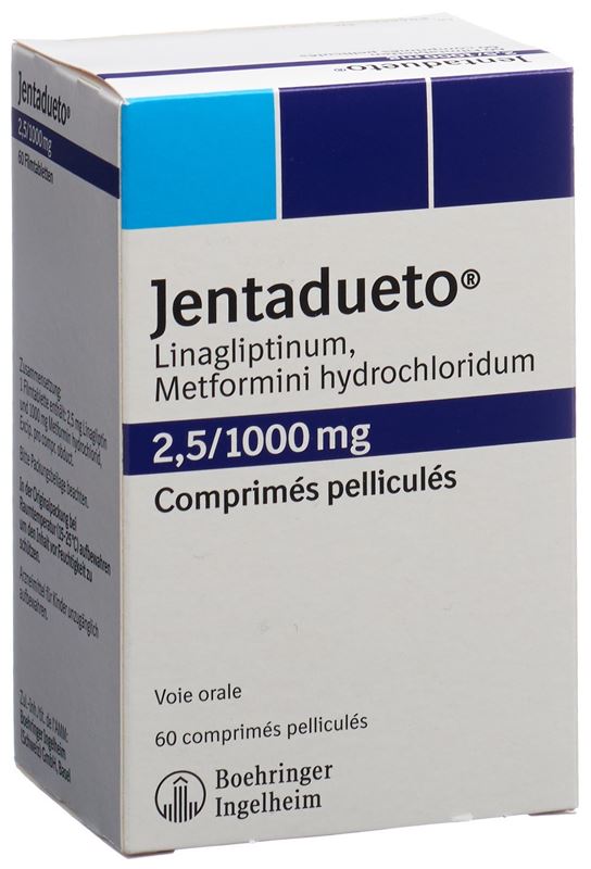 Jentadueto Filmtabl 2.5 mg/1000 mg 60 Stk Jentadueto Filmtabl 2.5 mg/1000 mg 60 Stk