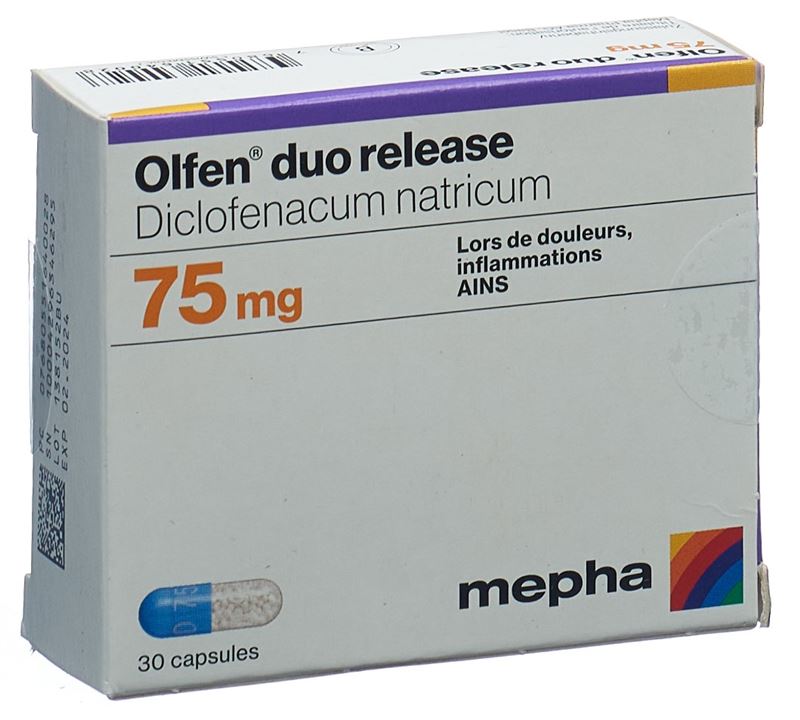 Olfen duo release caps 75 mg 30 pce Olfen duo release caps 75 mg 30 pce