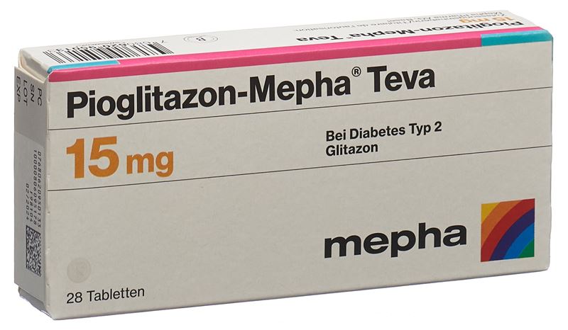 Pioglitazon-Mepha Teva Tabl 15 mg 28 Stk