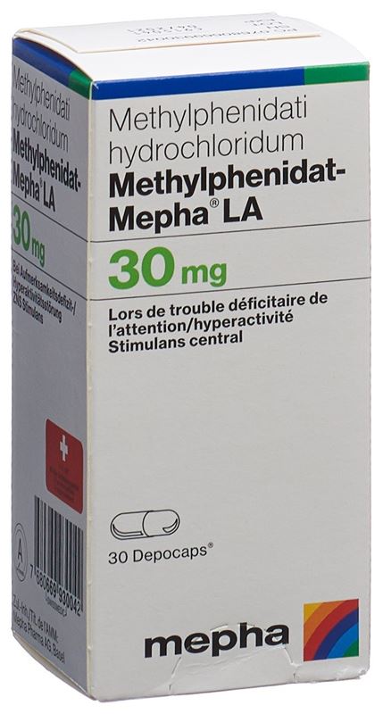 Methylphenidat-Mepha LA Depocaps 30 mg Ds 30 Stk