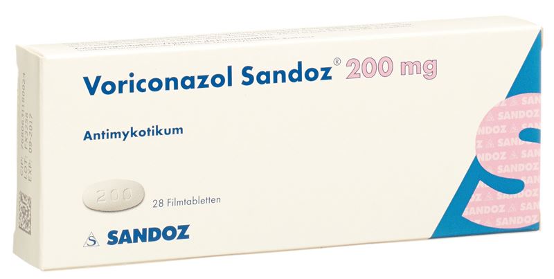 Voriconazole Sandoz cpr pell 200 mg 28 pce Voriconazole Sandoz cpr pell 200 mg 28 pce