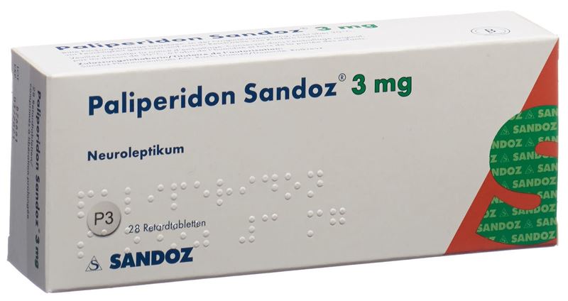 Palipéridone Sandoz cpr ret 3 mg 28 pce