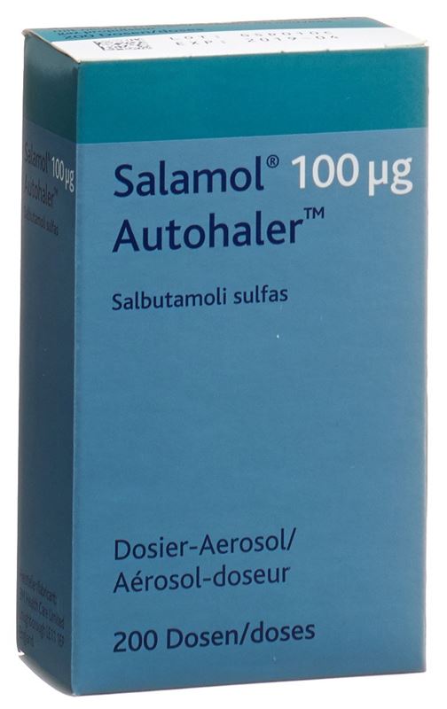 Salamol Autohaler Dosieraeros 100 mcg 200 Dos Salamol Autohaler Dosieraeros 100 mcg 200 Dos
