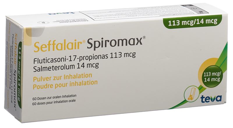 Seffalair Spiromax Inh Plv 113/14 mcg 60 Dos Seffalair Spiromax Inh Plv 113/14 mcg 60 Dos