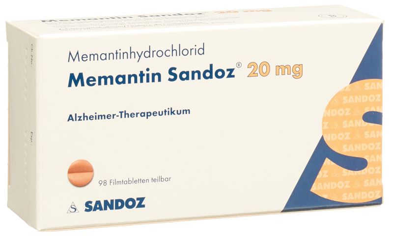 Mémantine Sandoz cpr pell 20 mg 98 pce