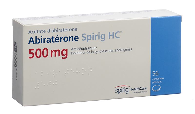 Abiratérone Spirig HC cpr pell 500 mg 56 pce Abiratérone Spirig HC cpr pell 500 mg 56 pce