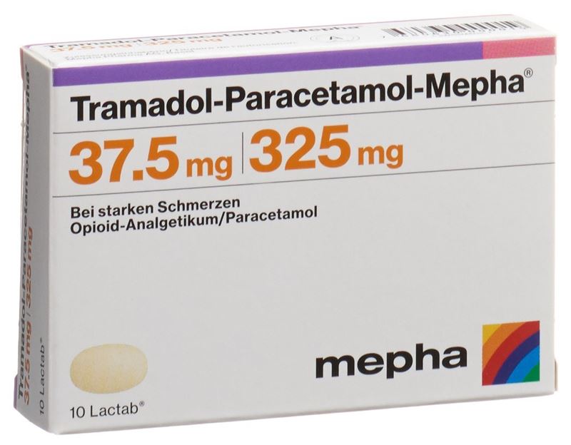 Tramadol-Paracetamol-Mepha Lactab 37.5/325 mg 10 pce