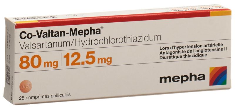 Co-Valtan-Mepha cpr pell 80/12.5 mg 28 pce Co-Valtan-Mepha cpr pell 80/12.5 mg 28 pce