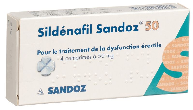 Sildénafil Sandoz cpr 50 mg 4 pce