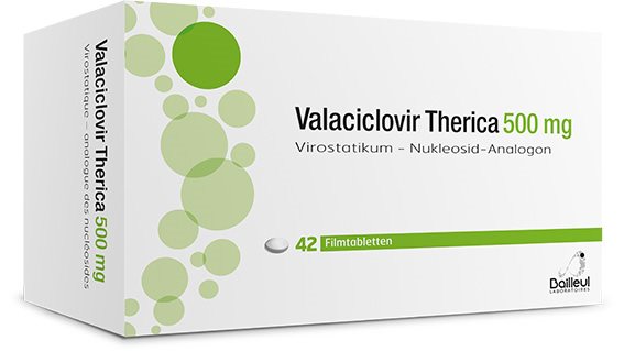 Valaciclovir Therica Filmtabl 500 mg 42 Stk
