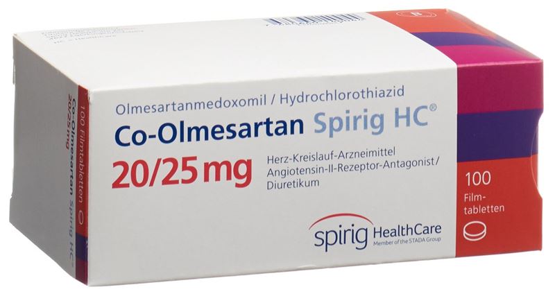 Co-Olmésartan Spirig HC cpr pell 20 mg/25 mg 100 pce Co-Olmésartan Spirig HC cpr pell 20 mg/25 mg 100 pce