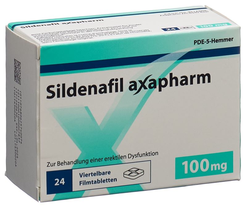 Sildénafil axapharm cpr pell 100 mg 24 pce